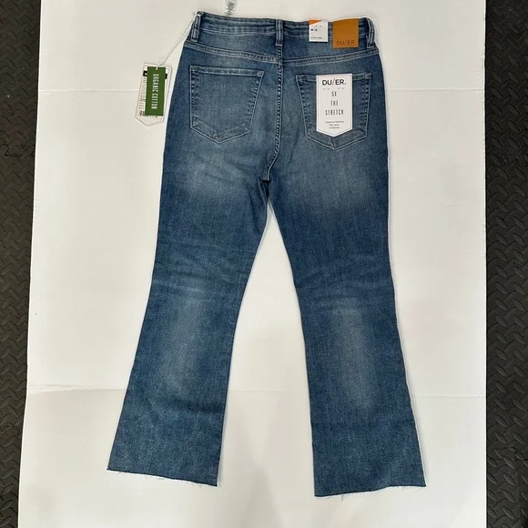 NWT DUER Womens Kick Flare Denim Pant in Beach Blue - Picture 3 of 14